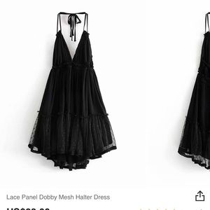 Zaful Black Halter Sundress